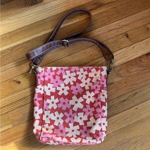 Maika pink floral cross body bag